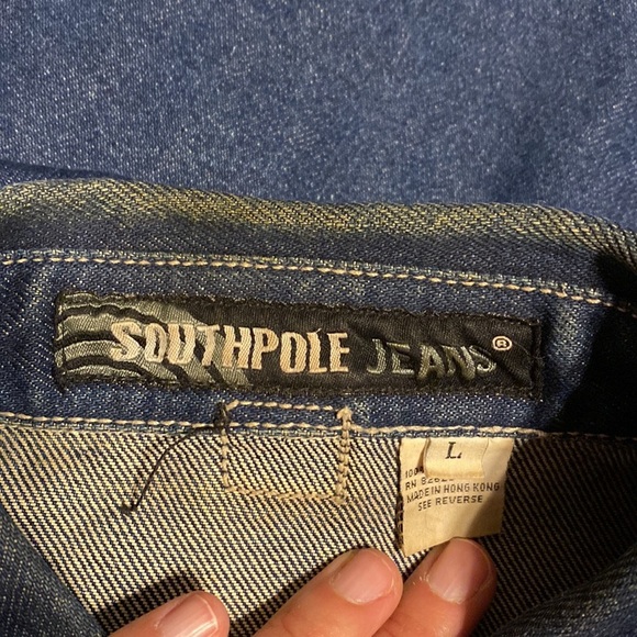 Vintage 90’s / Y2K Southpole Clothing Denim Button Up Jacket, size Large - Picture 10 of 10